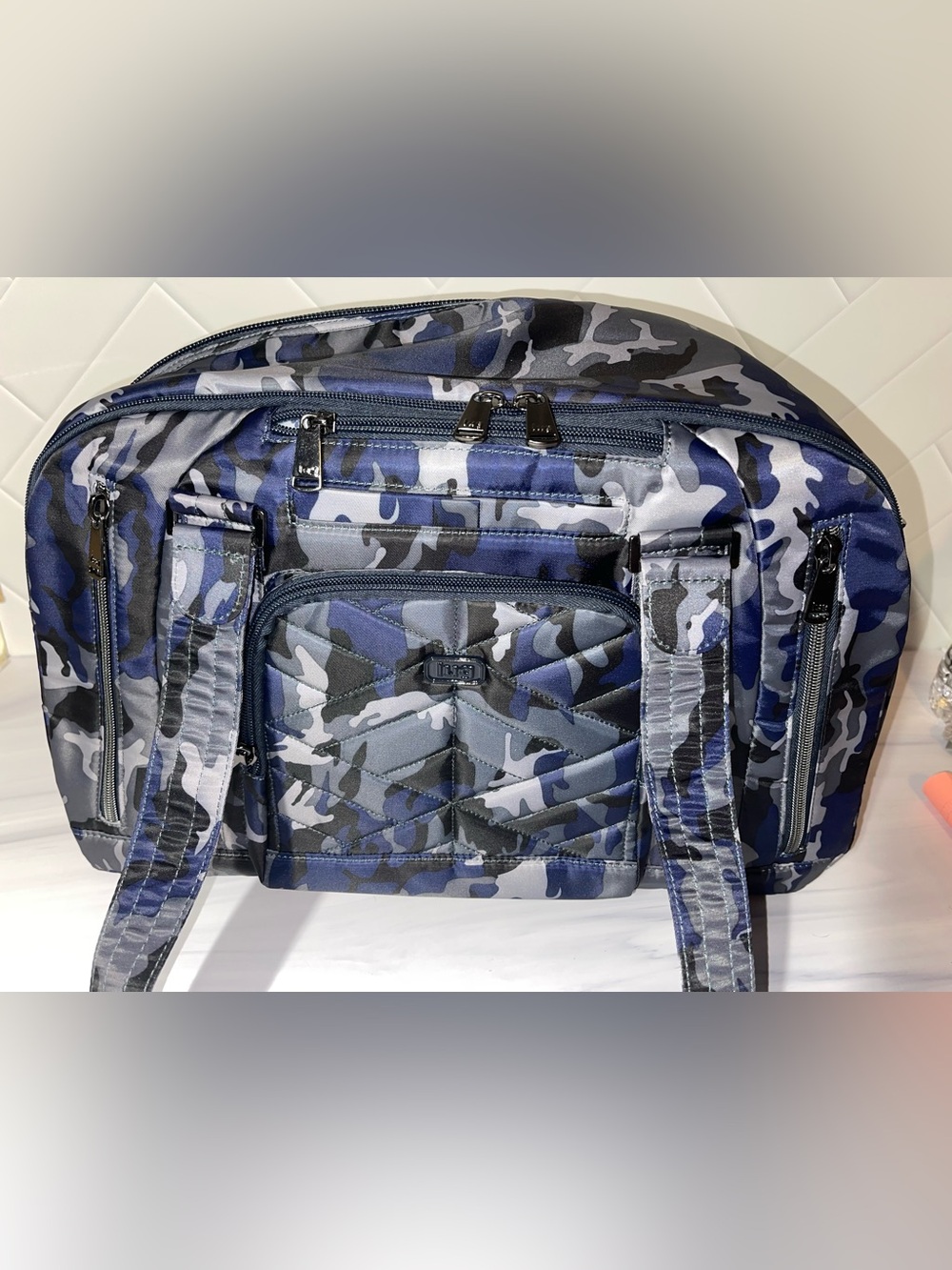 Lug Propeller Duffle 2 - NEW - in Blue Camo w/ crossbody strap